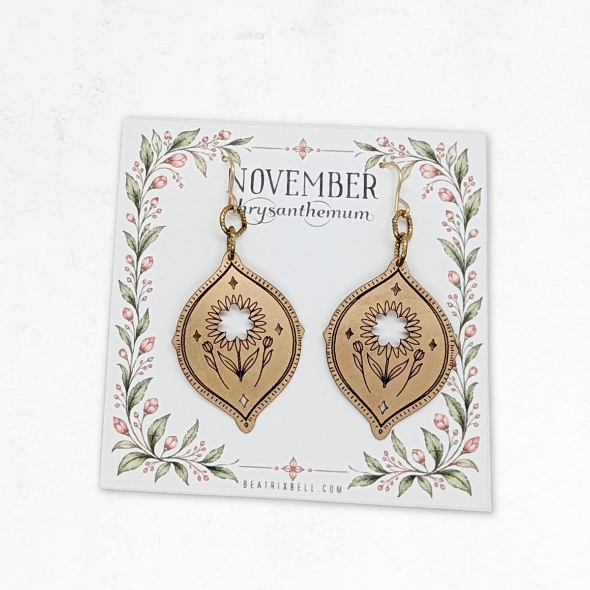 Birth Flower Earrings