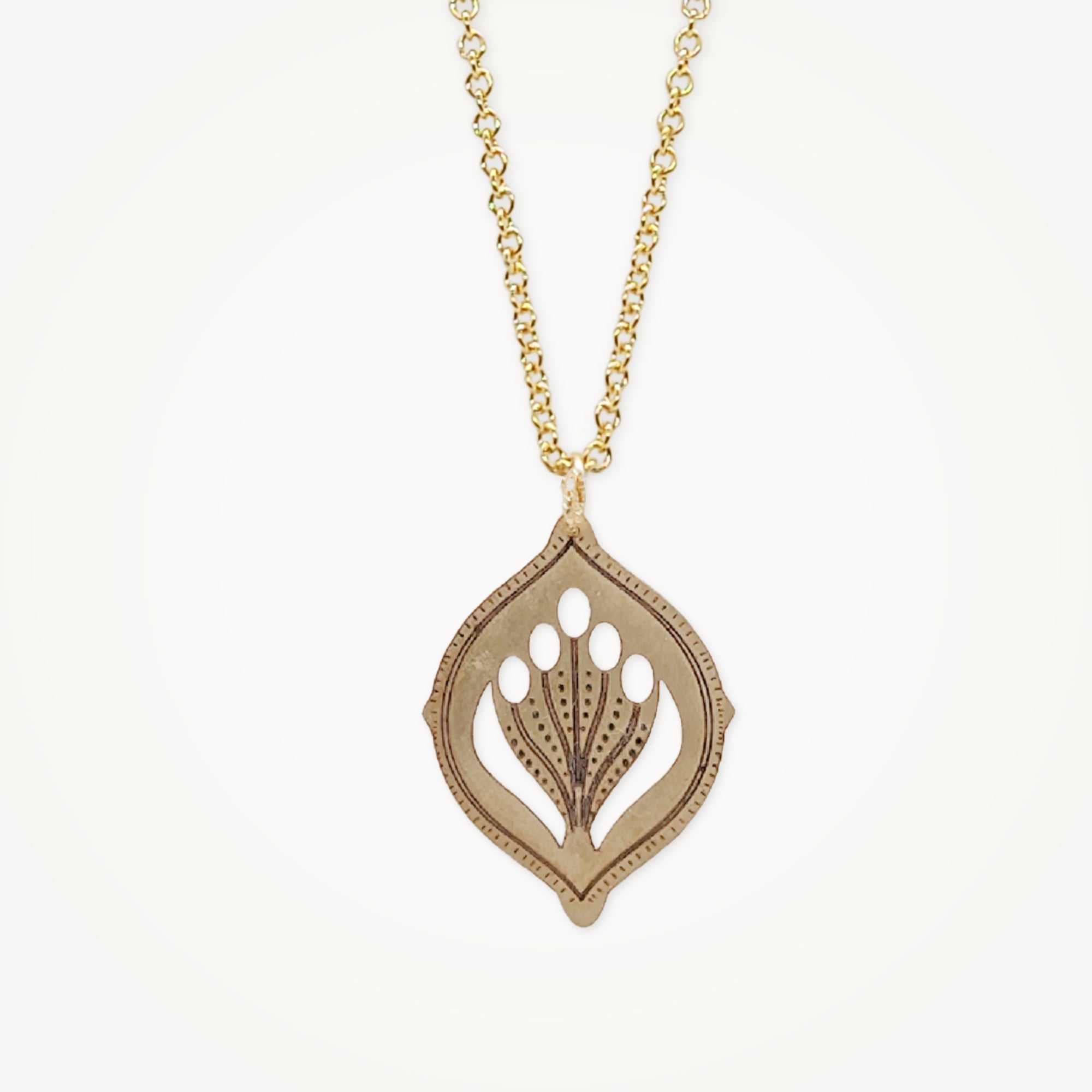 Botanical Floral Pendant Necklaces
