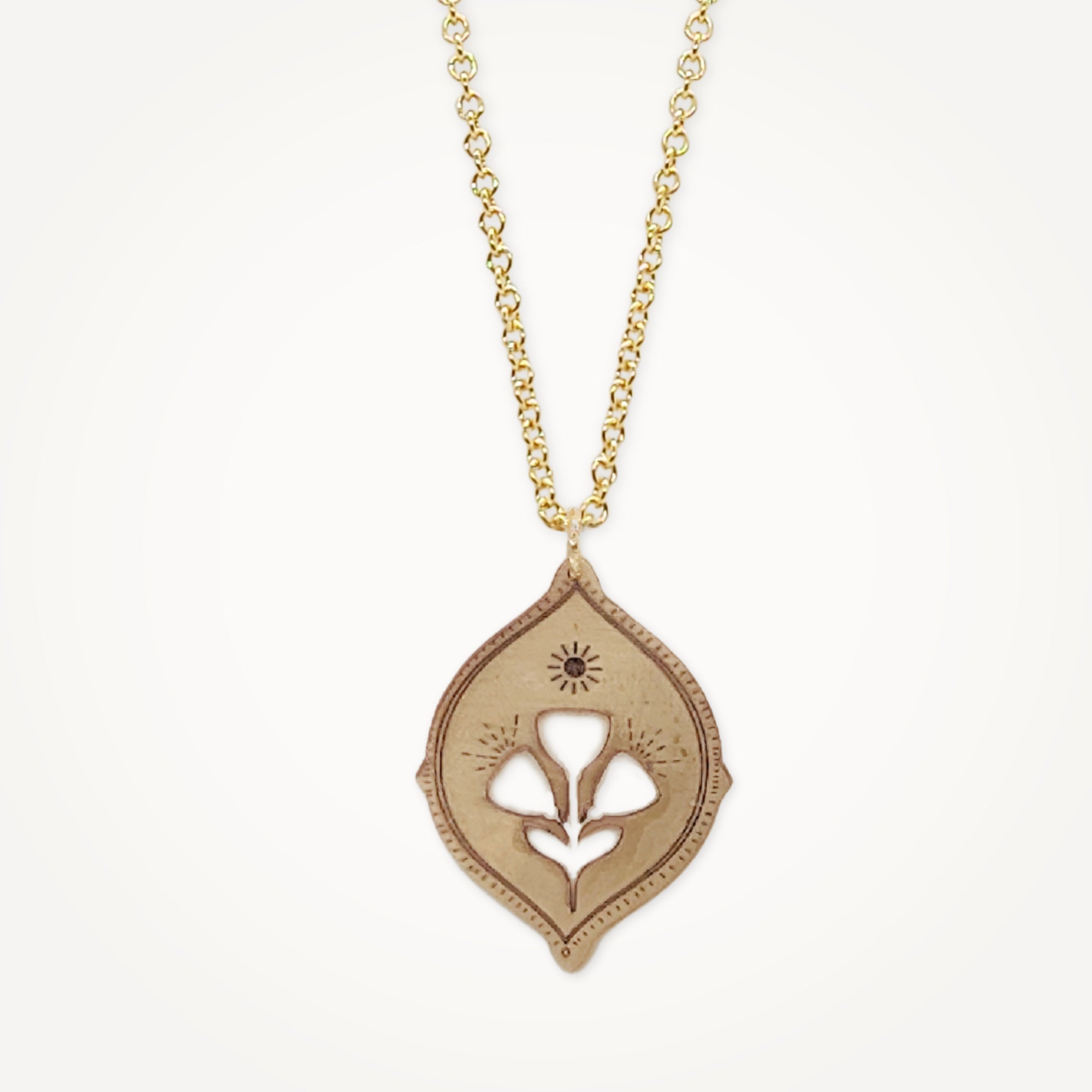 Botanical Floral Pendant Necklaces