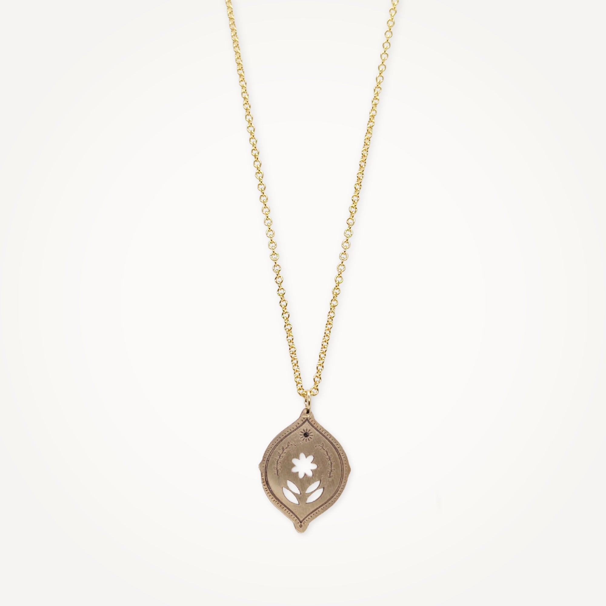 Botanical Floral Pendant Necklaces