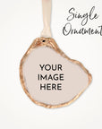 Custom Oyster Shell Ornament, Set of 1, 6 or 12