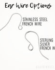 Etched Oyster Earrings