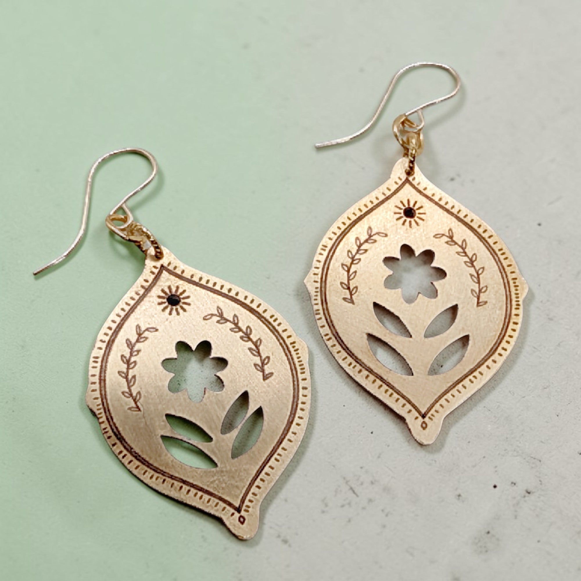 Handmade wildflower botanical earrings inspired by nature