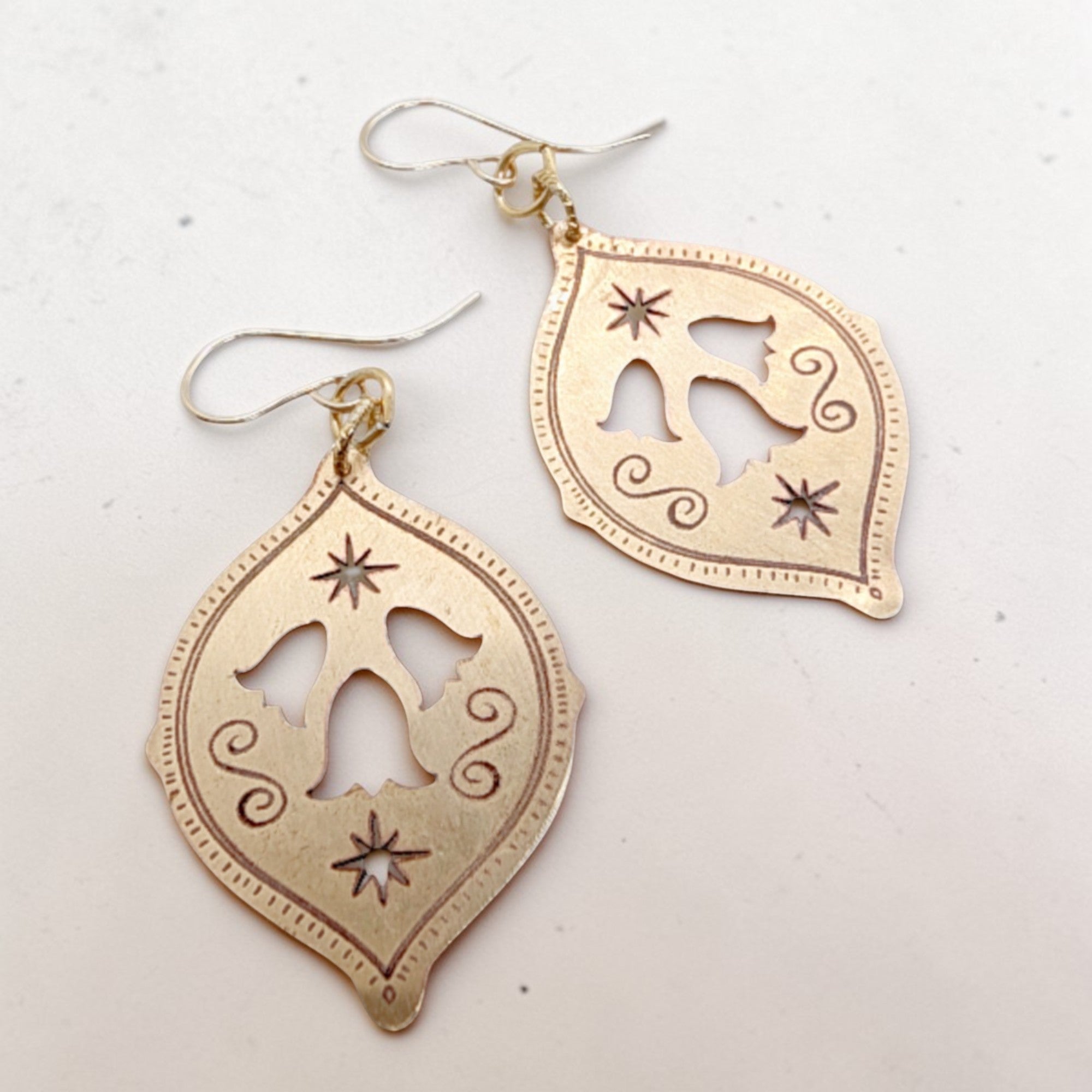 Handmade bell flower earrings inspired by lily of the valley crafted in New Orleans