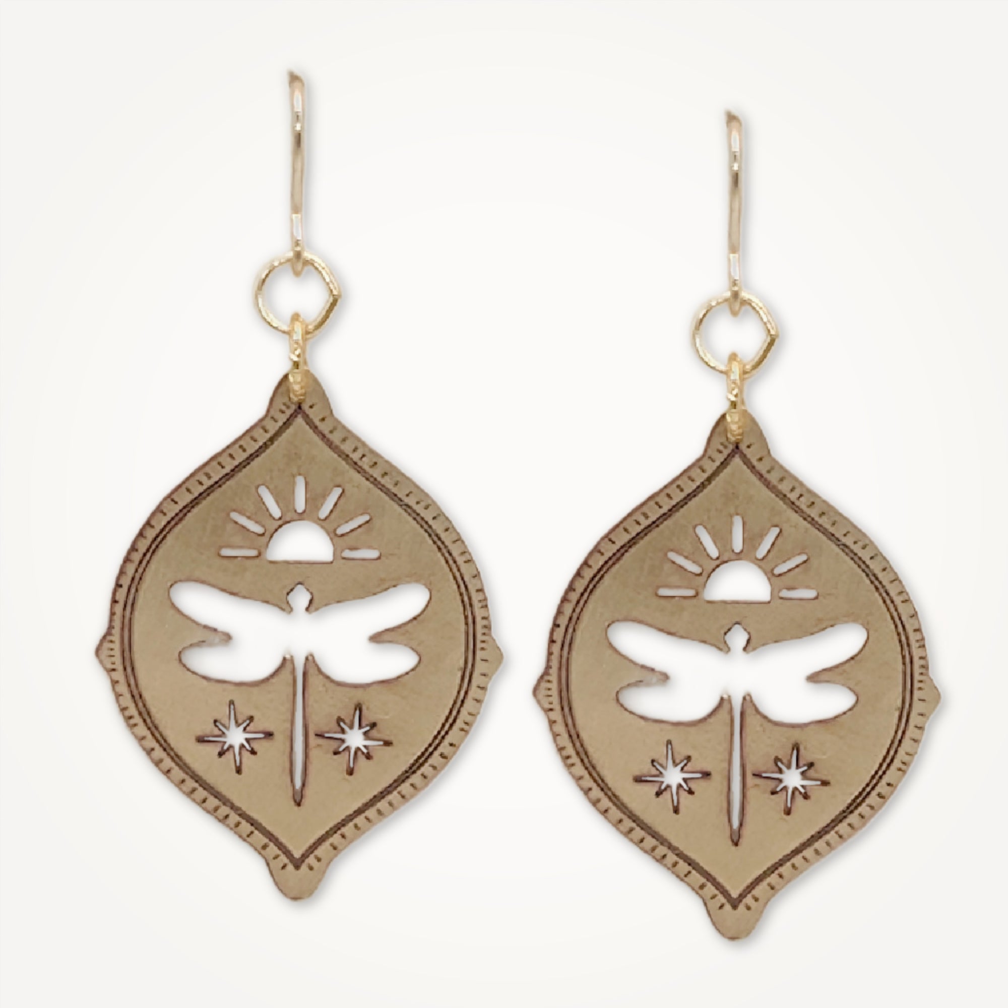 Handmade dragonfly nature inspired earrings