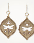 Handmade dragonfly nature inspired earrings