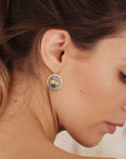 Festive Cluster Hoop Earrings