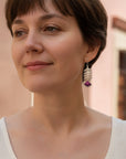 Fire Bloom Hand Painted Earrings