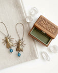Bejeweled Fly Earrings • Indicolite Crystal