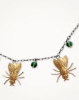 Curious Flight Necklace • Green Crystals