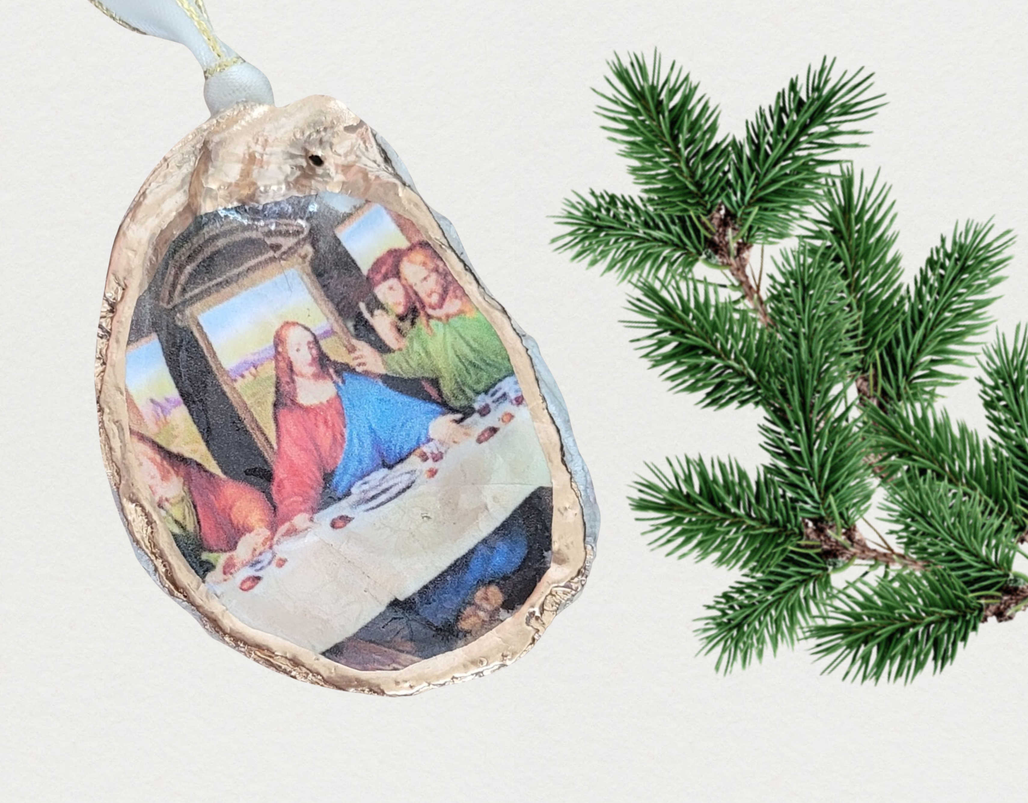 The Last Supper Ornament • Oyster Shell