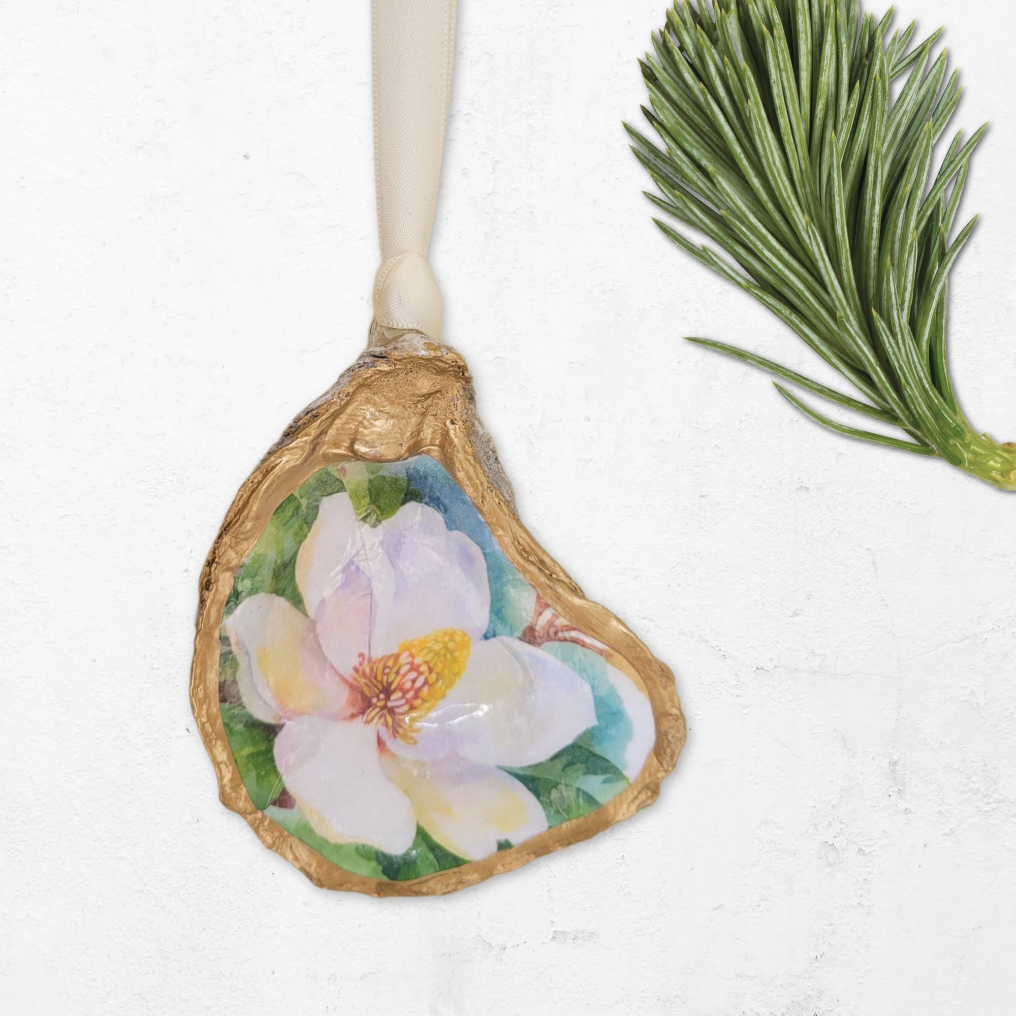 Magnolia Ornament • Oyster Shell