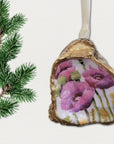 Purple Poppy Floral Ornament • Oyster Shell