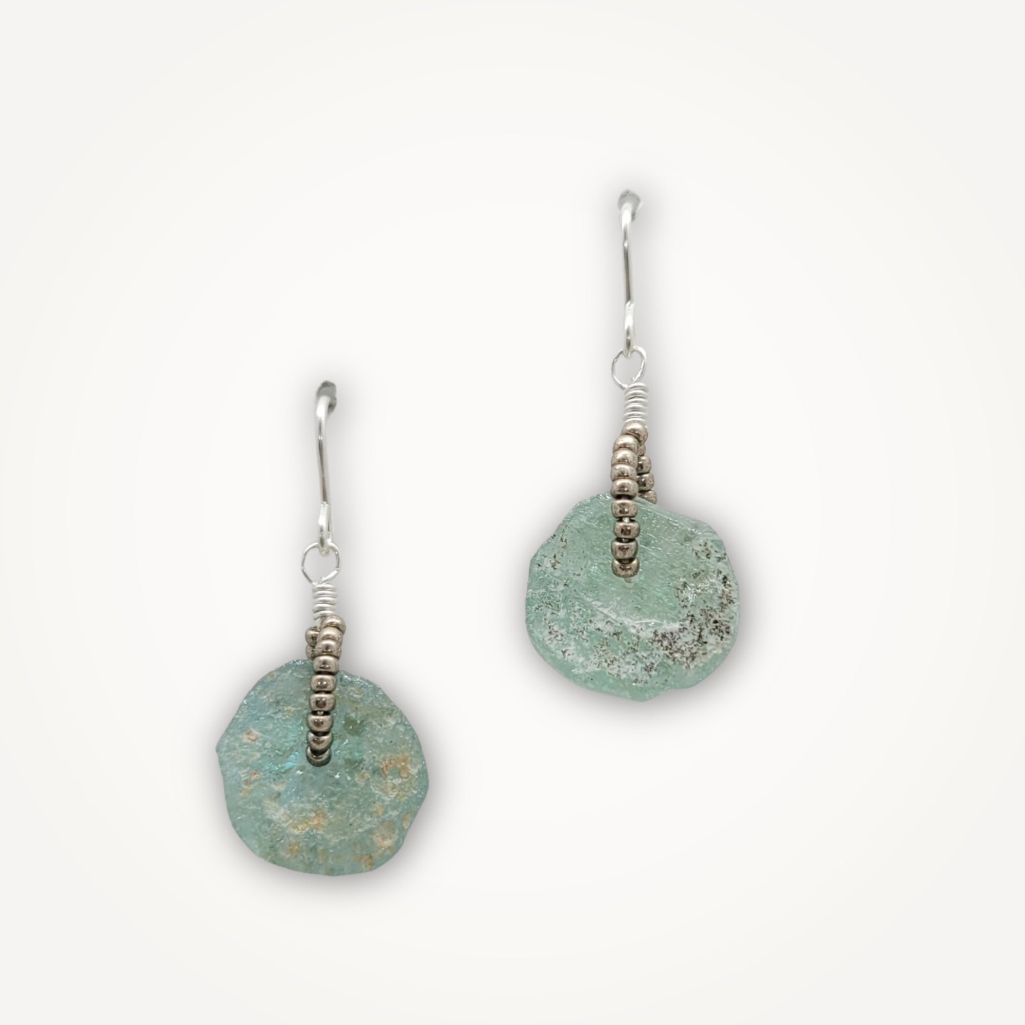 Roman Glass Earrings • Medallion