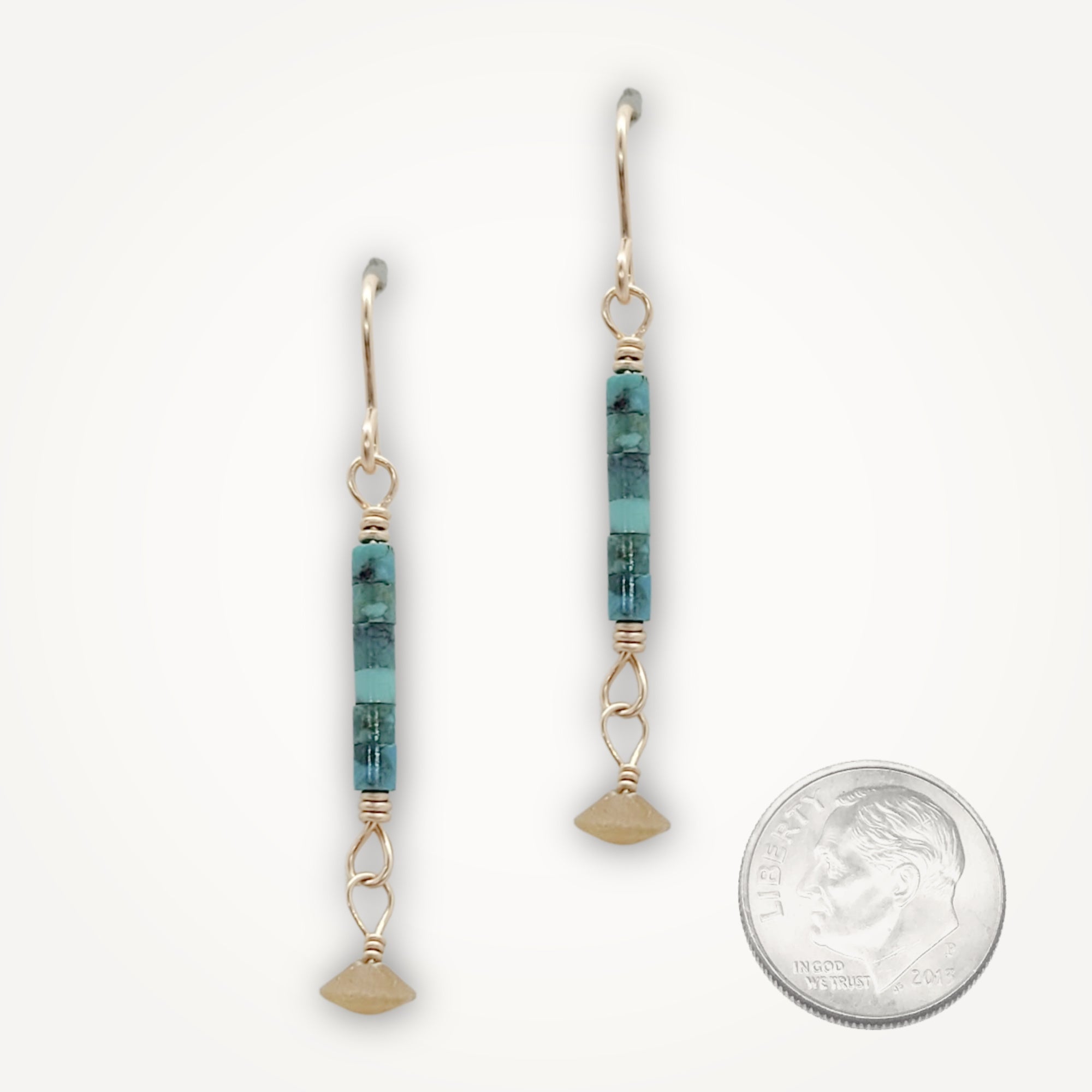 Roman Glass Earrings • Turquoise
