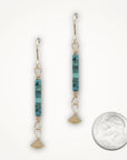 Roman Glass Earrings • Turquoise