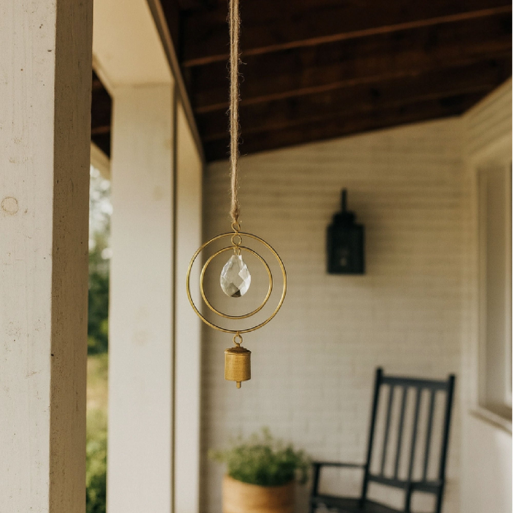 Meridian Crystal Suncatcher with Bell