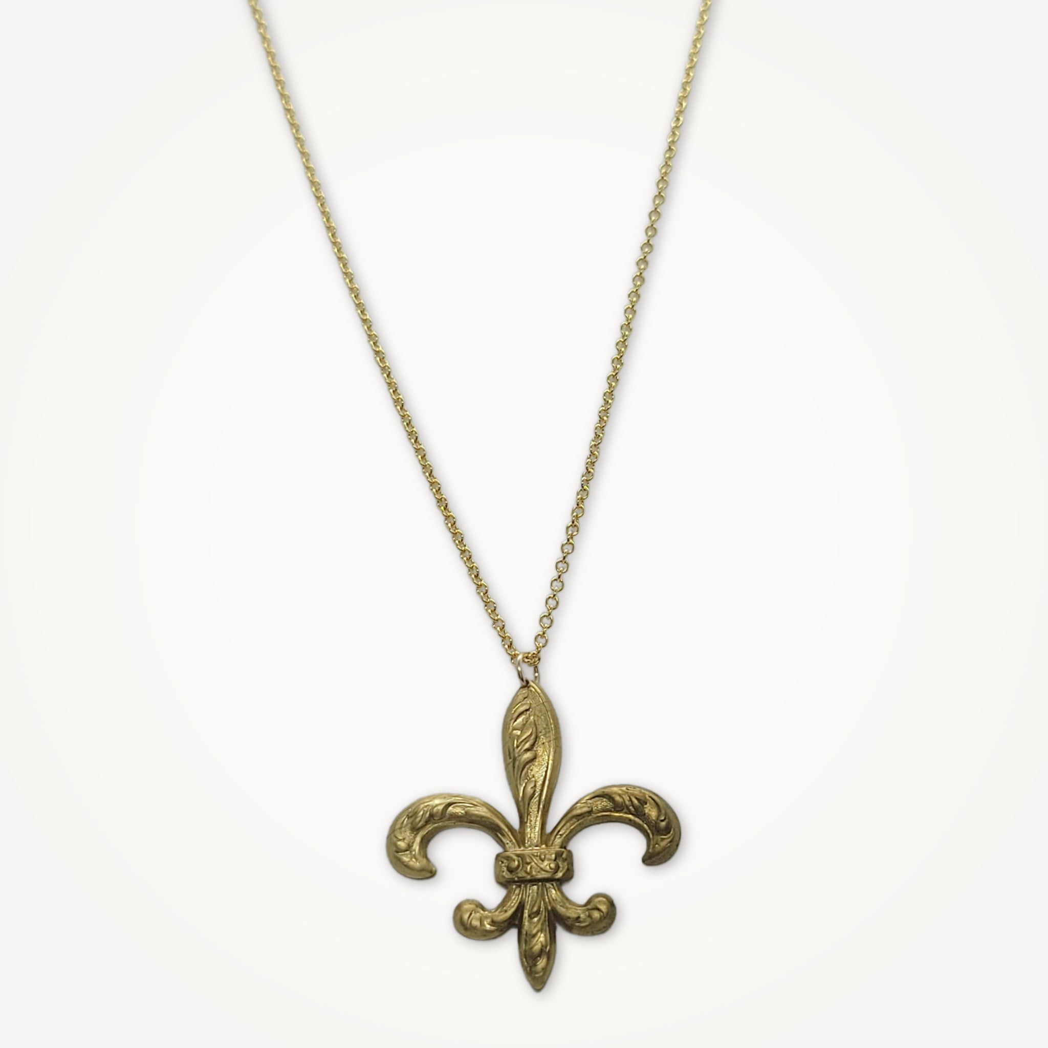 Carol Cassisa Fleur de Lis Gold Chain Necklace main image 0