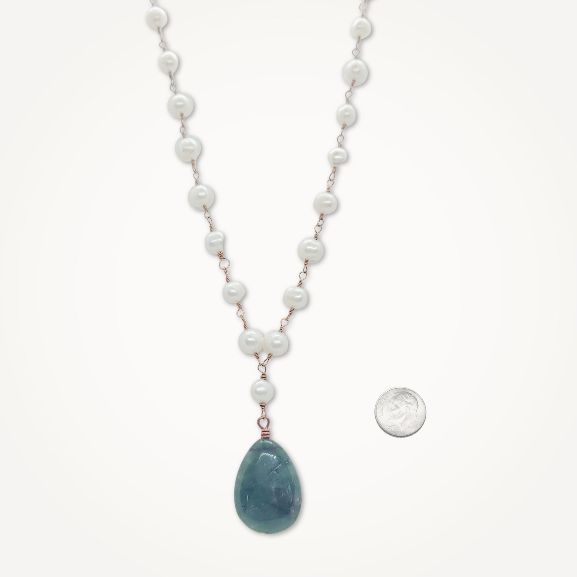 African Jade Pearl Necklace
