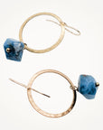 Gold Hoop Earrings Apatite