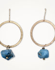 Gold Hoop Earrings Apatite