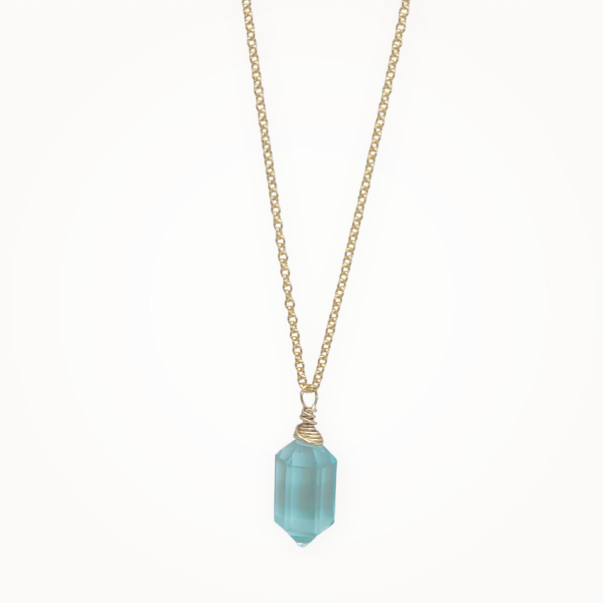 Hexa Crystal Necklace • Choice of Gemstone