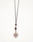 Lotus Necklace • Swarovski Crystal & Freshwater Pearl