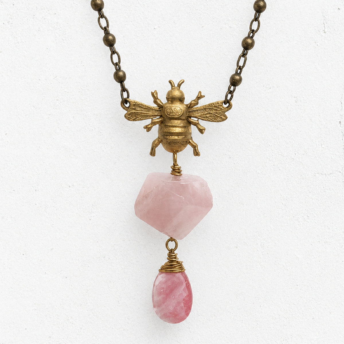 Honey Rose Bee Necklace