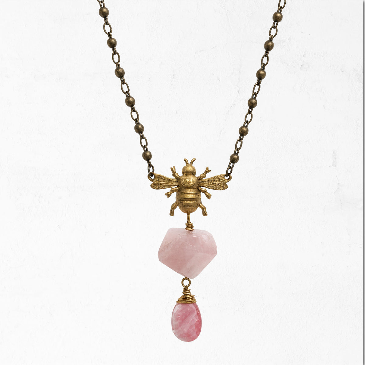 Honey Rose Bee Necklace