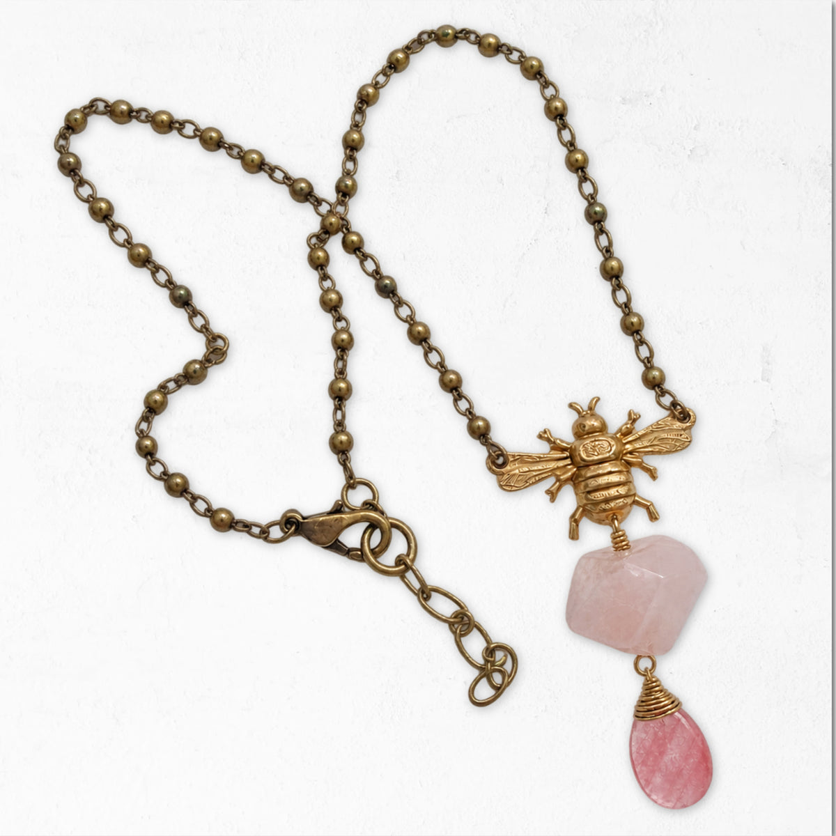 Honey Rose Bee Necklace