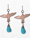 Crosswinds Bird Earrings • Turquoise