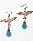 Crosswinds Bird Earrings • Turquoise