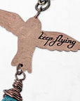 Crosswinds Bird Necklace • Turquoise