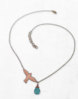Crosswinds Bird Necklace • Turquoise