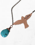 Crosswinds Bird Necklace • Turquoise