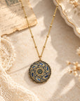 Vintage Button Necklace • Paisley
