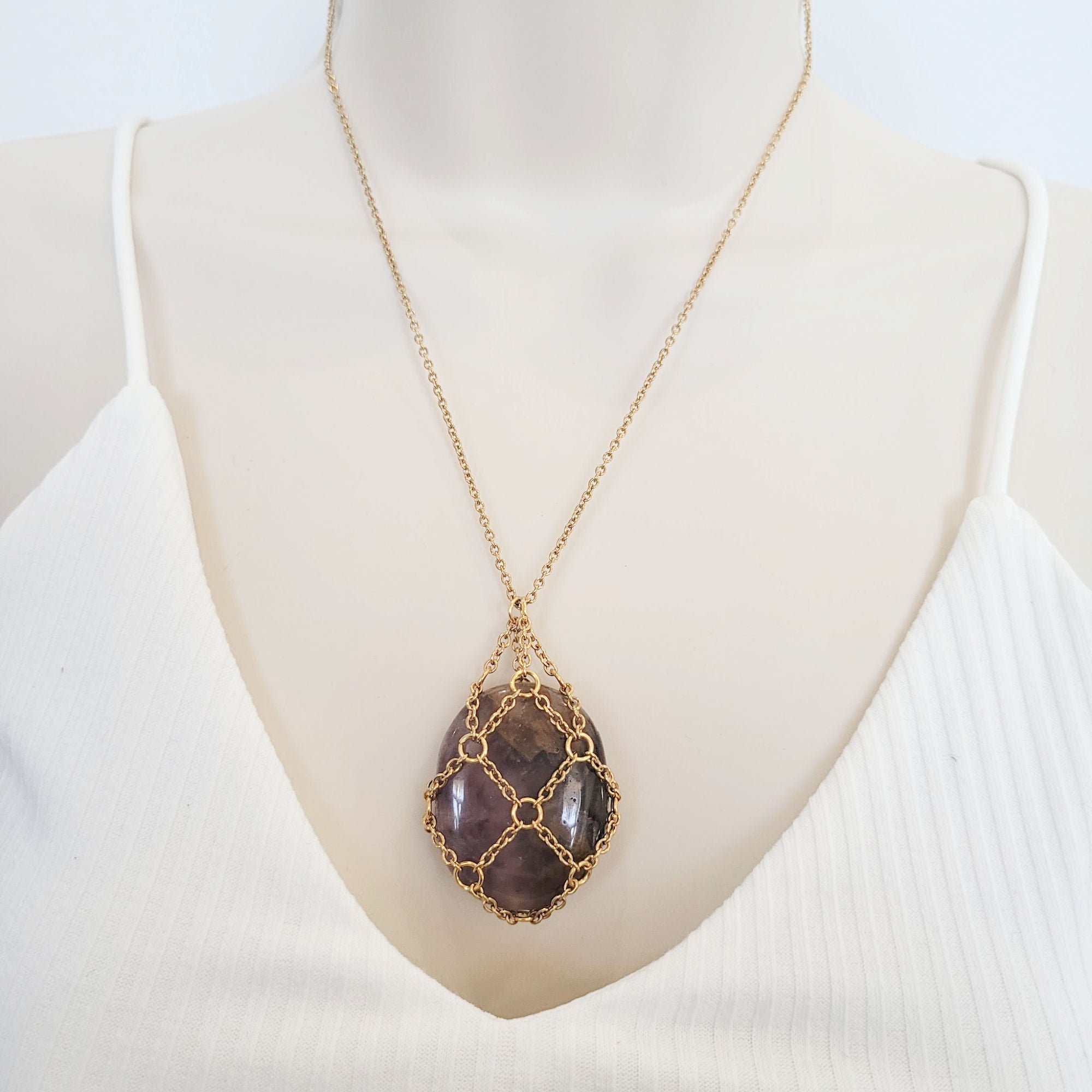 Amethyst Cage Necklace