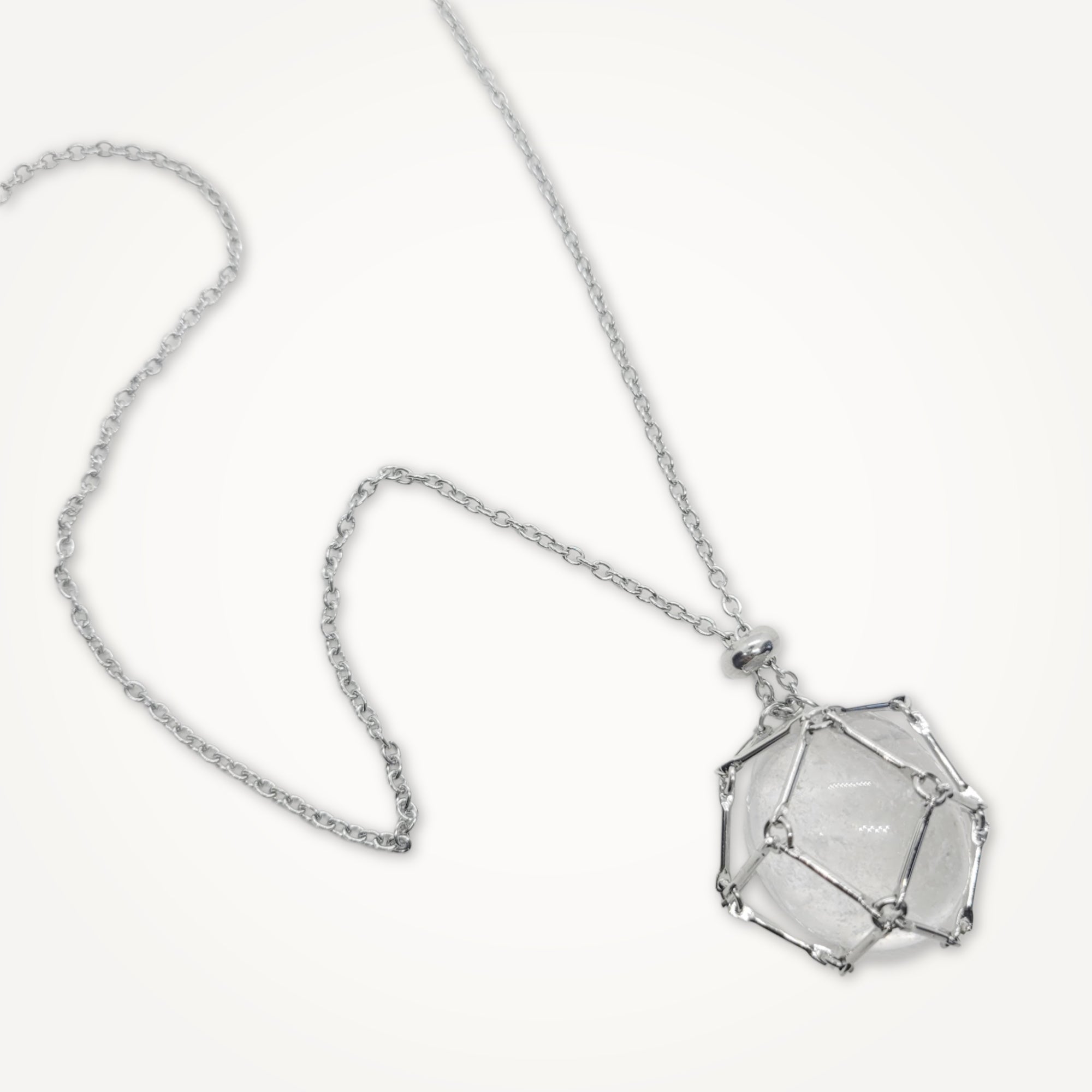 Crystal Ball Cage Necklace