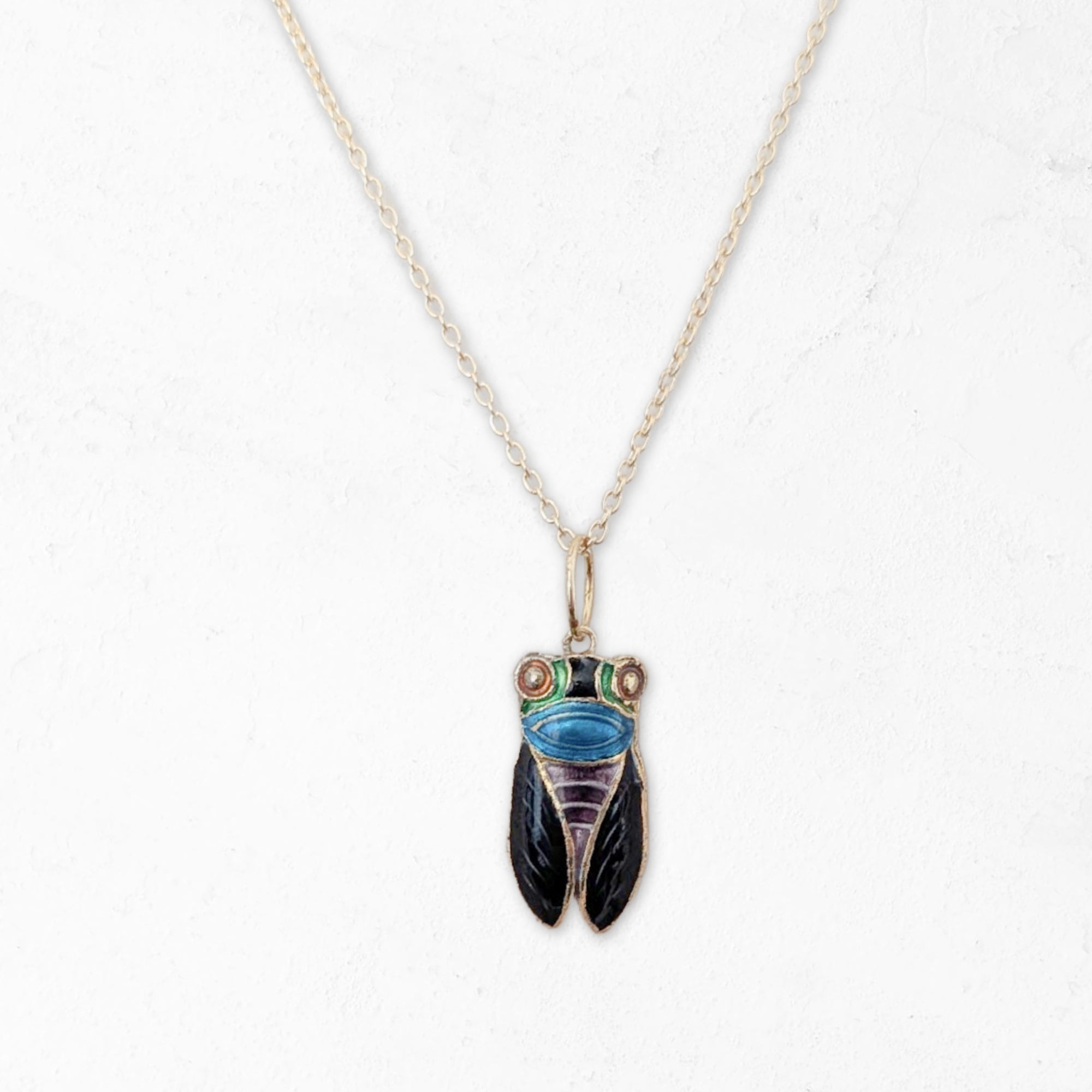 Enamel Cicada Necklace
