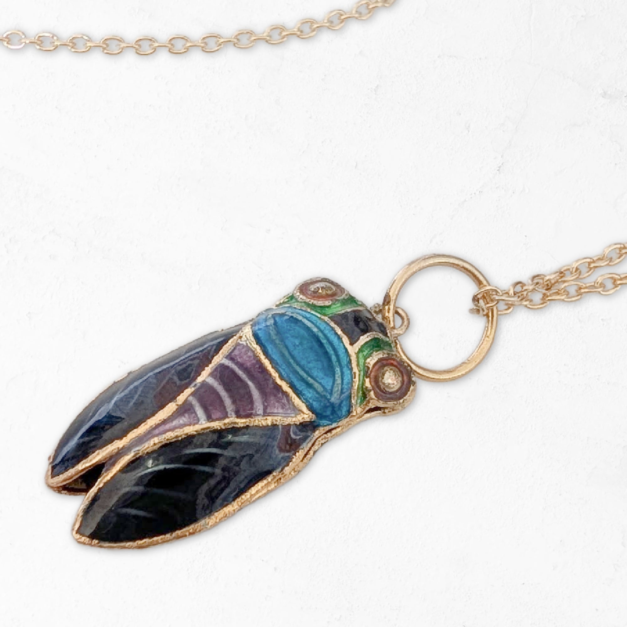 Enamel Cicada Necklace