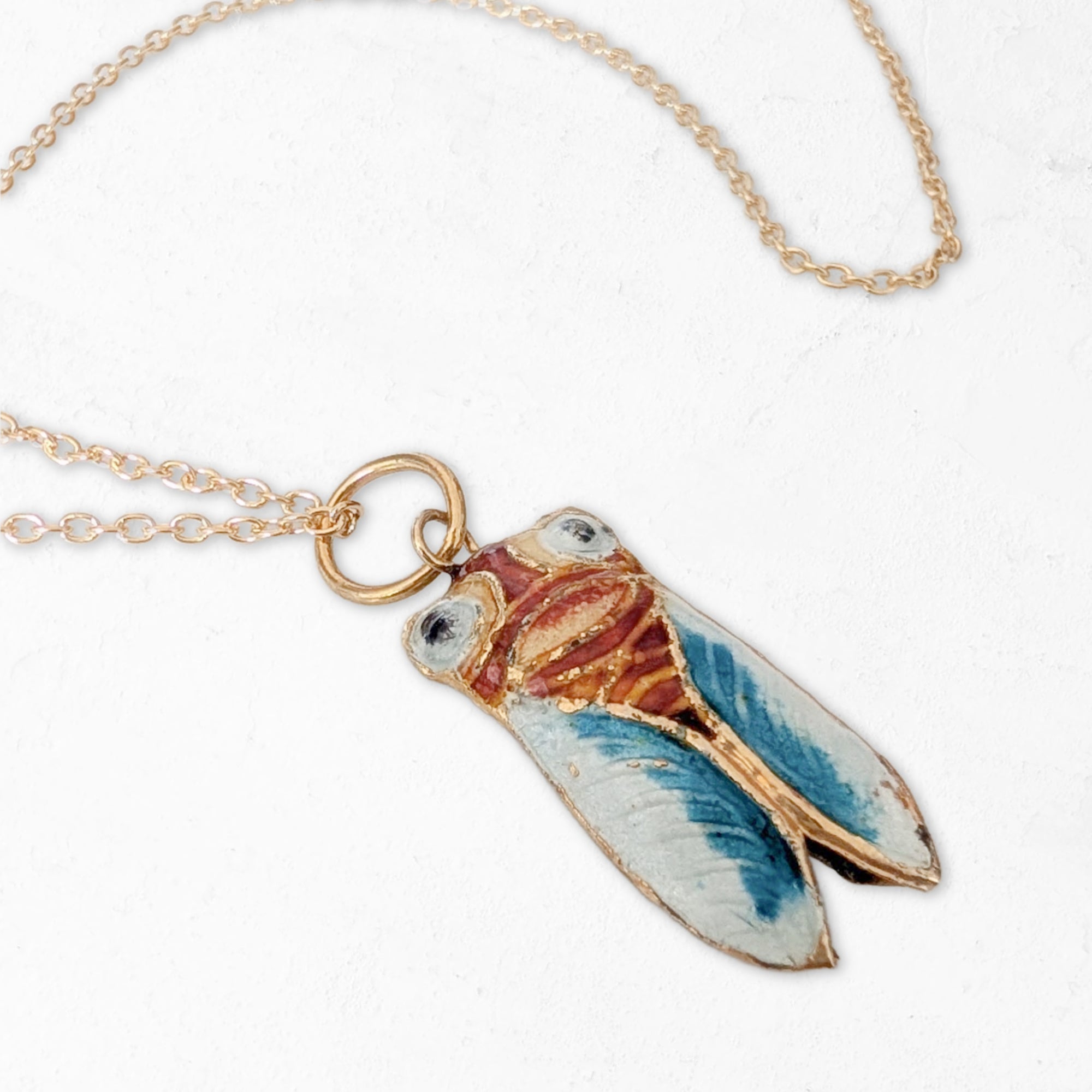 Enamel Cicada Necklace