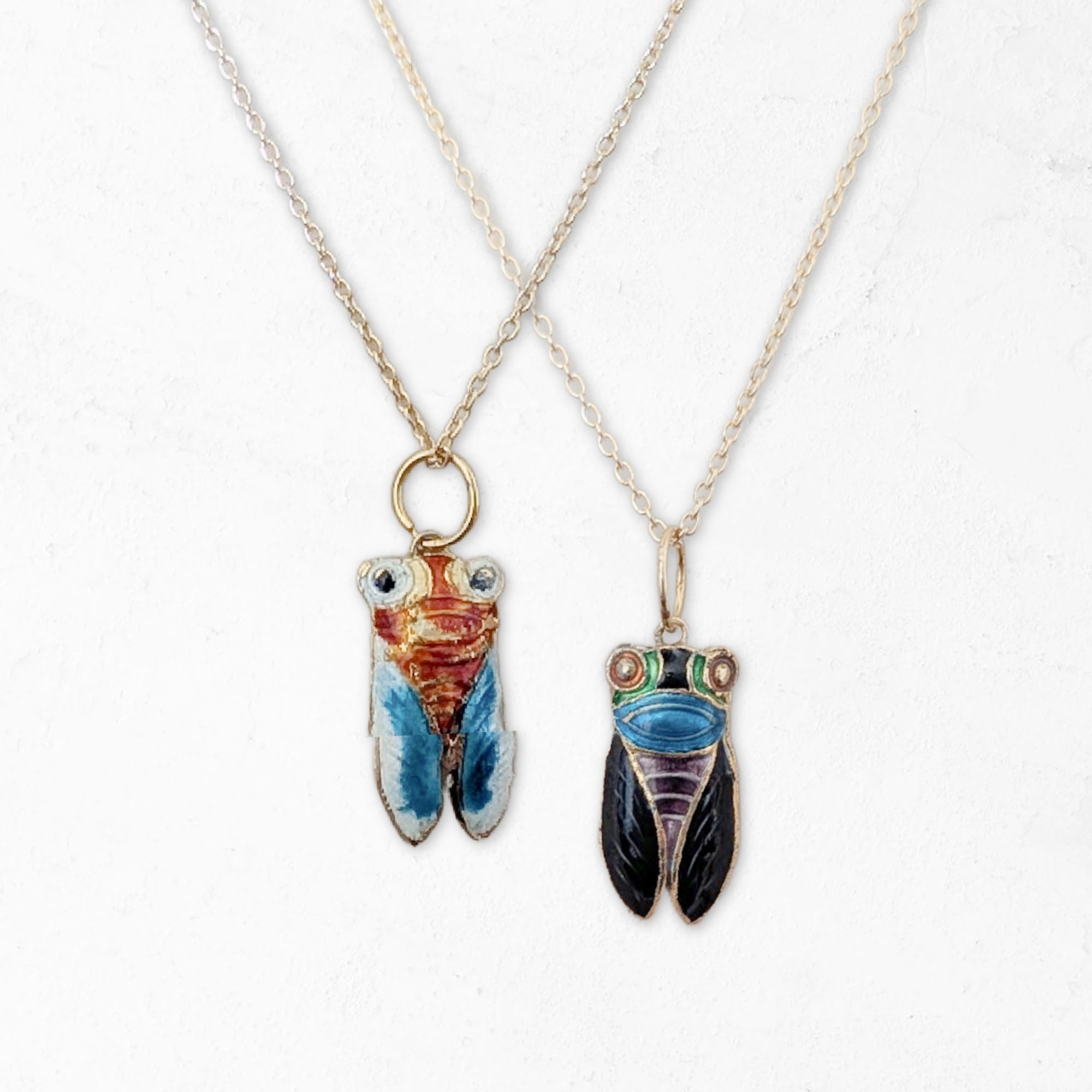 Enamel Cicada Necklace