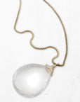 Vintage Box Chain Crystal Necklace