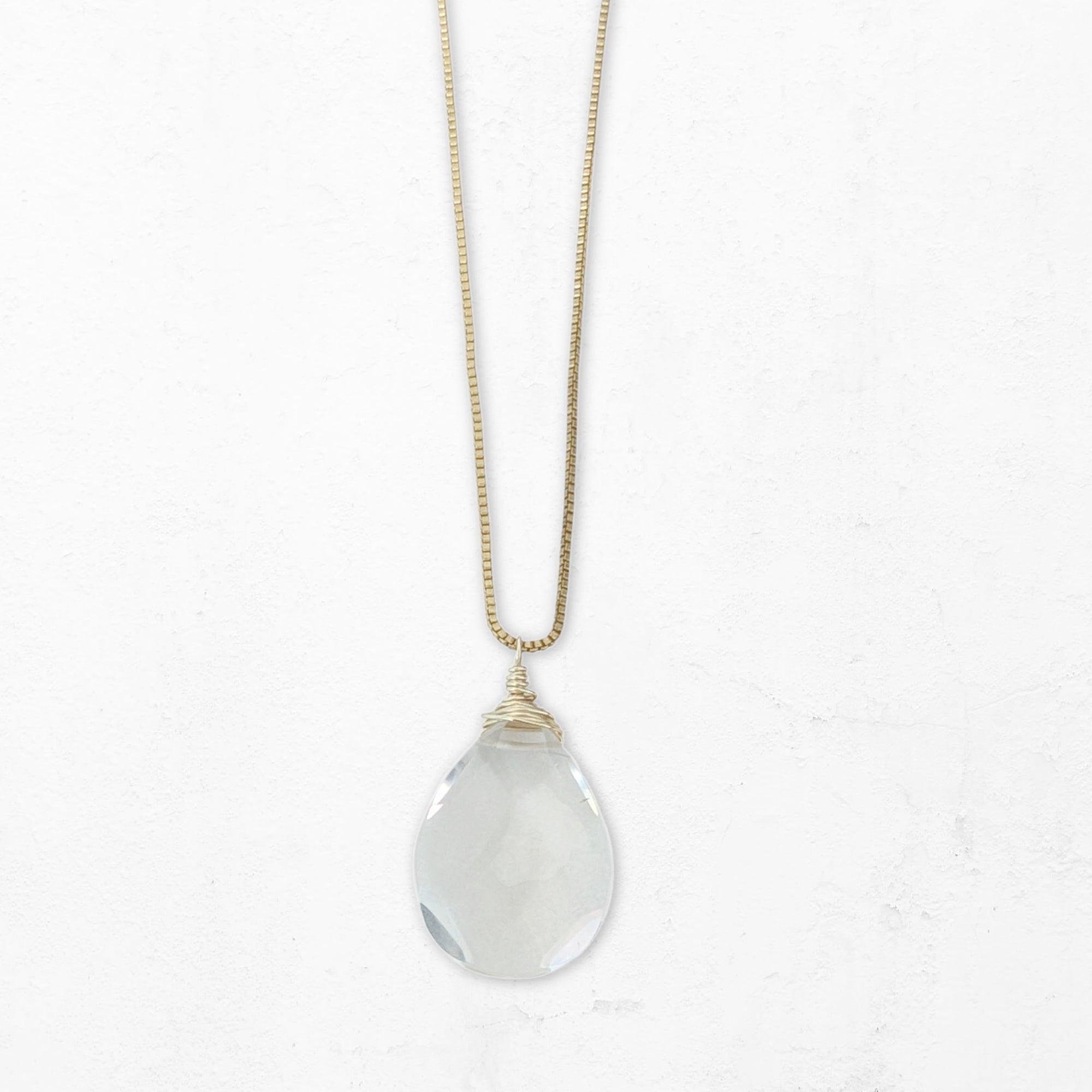 Vintage Box Chain Crystal Necklace