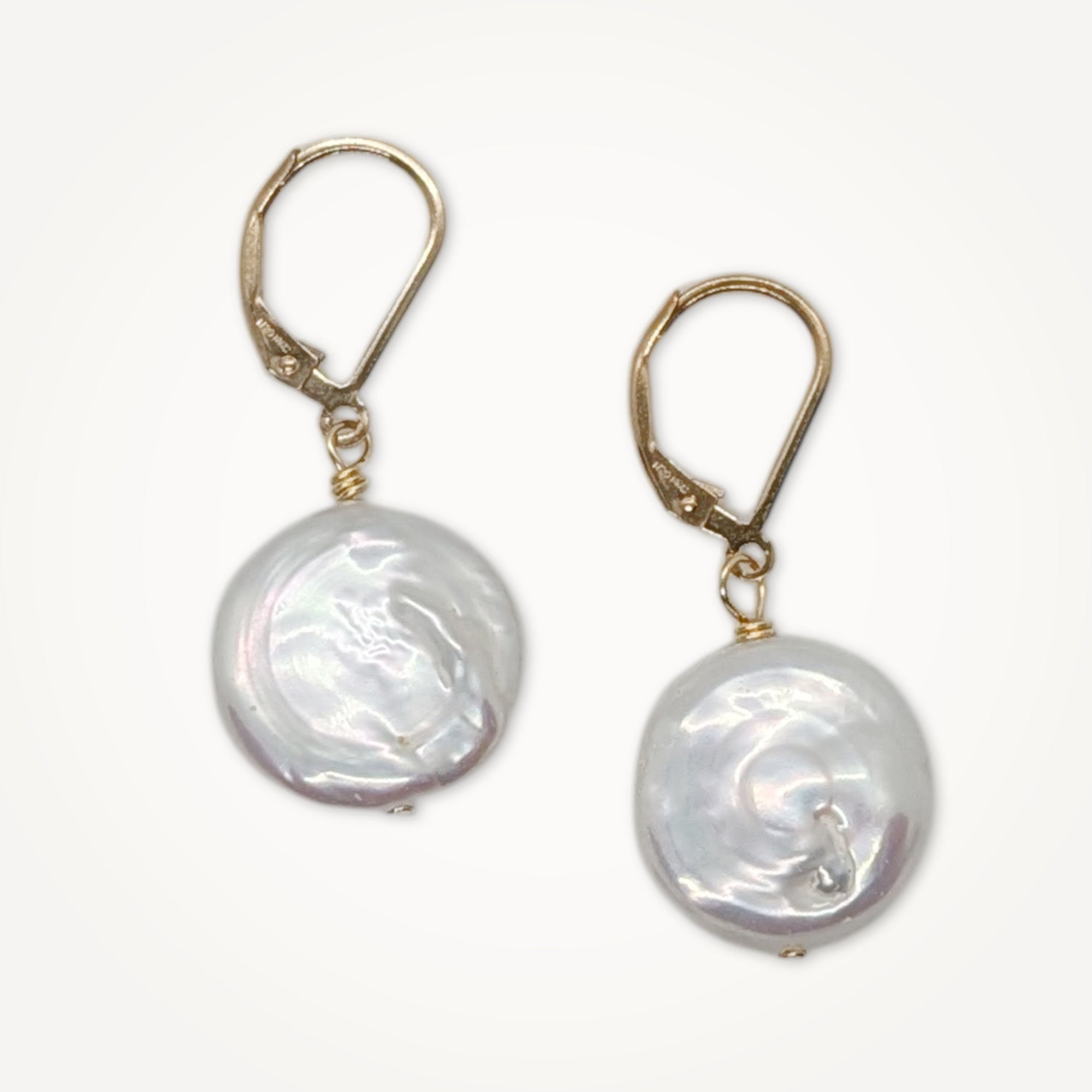 Baroque Freshwater Coin Pearl Earrings