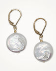 Baroque Freshwater Coin Pearl Earrings