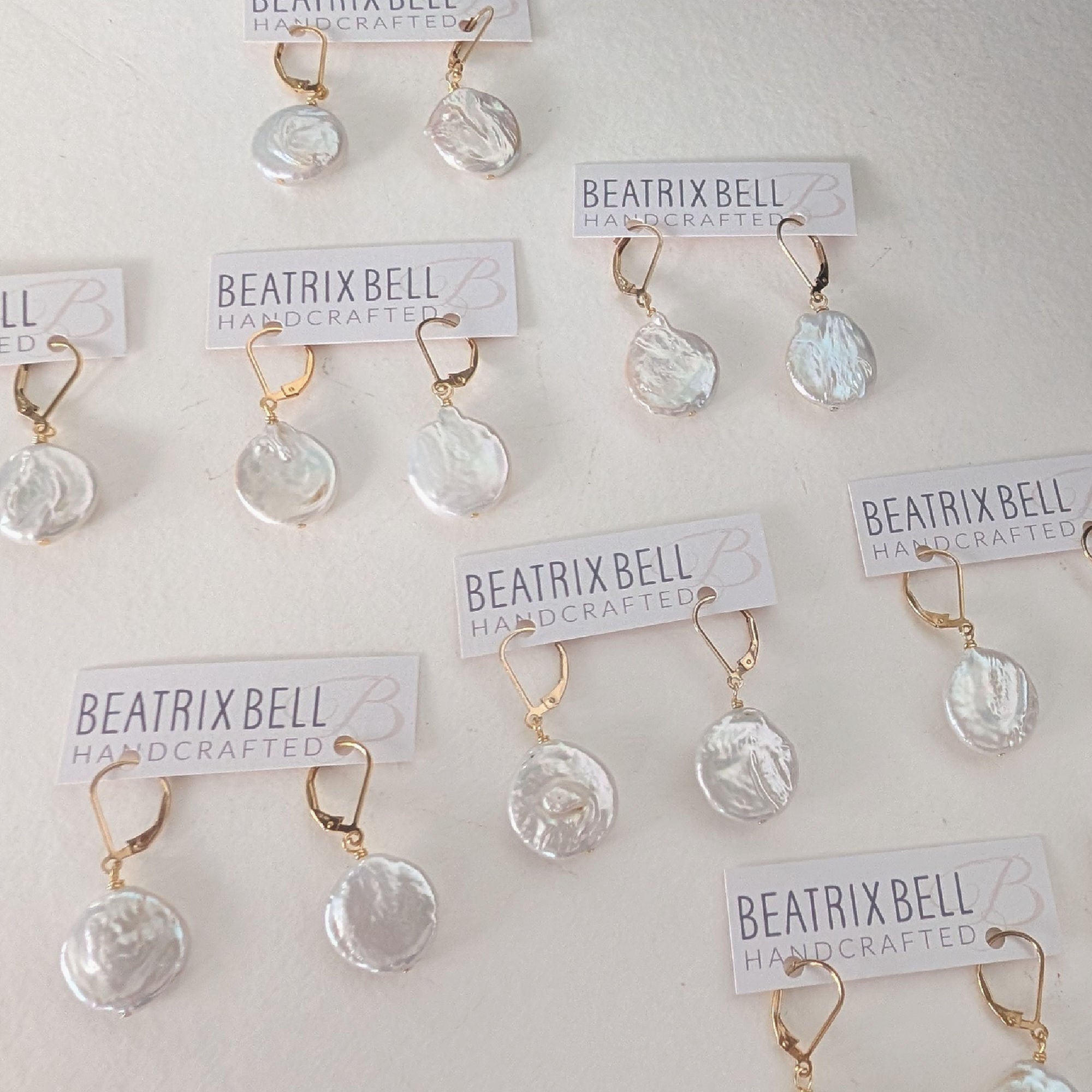 Baroque Freshwater Coin Pearl Earrings