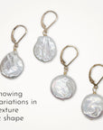 Baroque Freshwater Coin Pearl Earrings