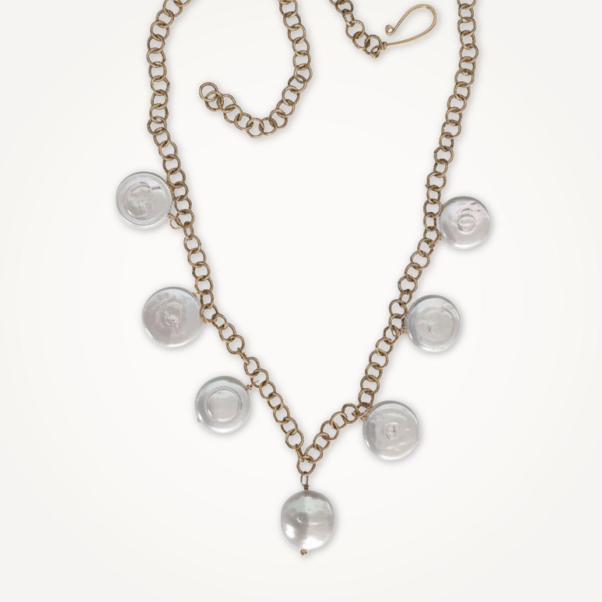 Baroque Coin Pearl Statement Necklace