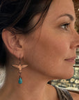 Crosswinds Bird Earrings • Turquoise